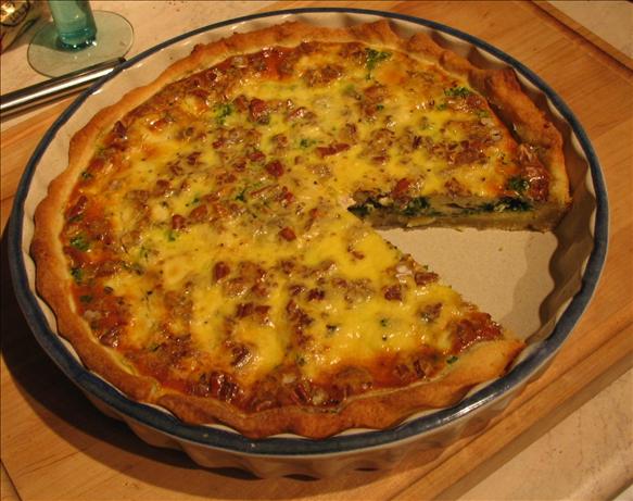 Spinach, Roquefort and Walnut Quiche. Photo by stormylee