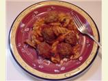 Crock Pot Meatballs & Penne in Red Sauce