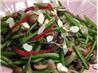 French Baby Beans, Baby Brown Pearl Mushrooms Topped With Almond. Recipe by Rita~