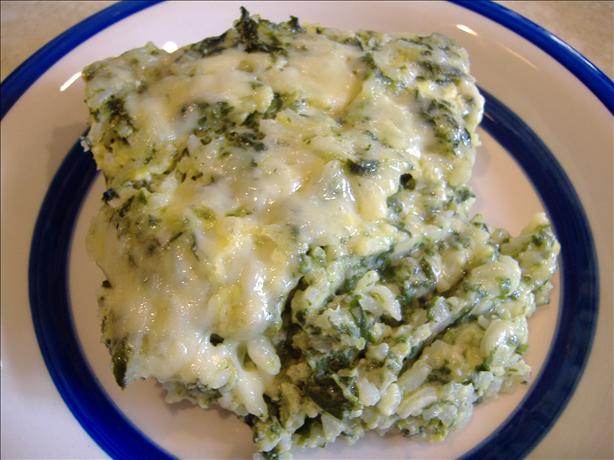 Kittencal's Spinach Parmesan Rice Bake. Photo by Tasty Tidbits