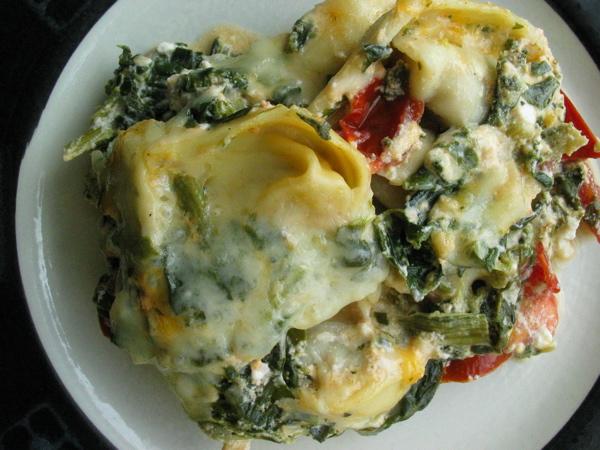 Tortellini  and Spinach Bake. Photo by flower7