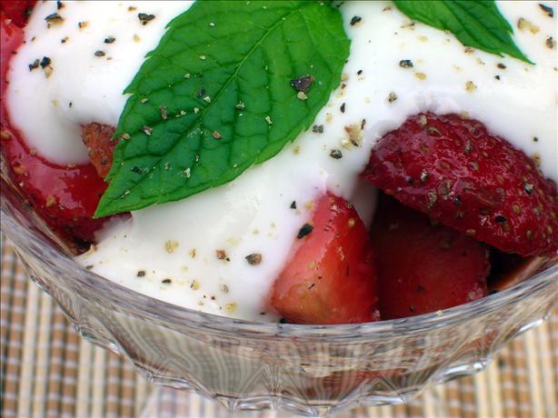 Strawberries With Brown Sugar & Balsamic Vinegar. Photo by - Carla -
