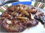 Steak with Caramelized Onions