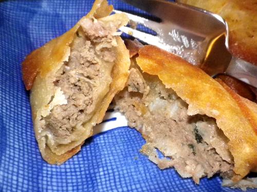 Beef Wonton Samosas. Photo by Bergy