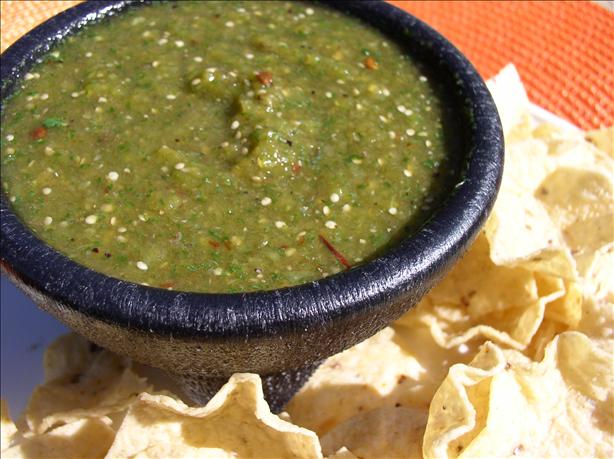 Smoky, Spicy Tomatillo Salsa Verde Aka Green Hell!. Photo by Bayhill