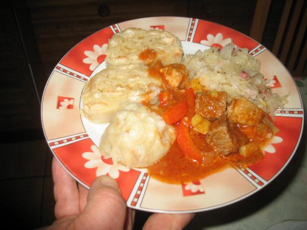 German Bread Dumplings (Semmelknodel ). Photo by lether