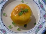 Poached Peaches in Mint Syrup