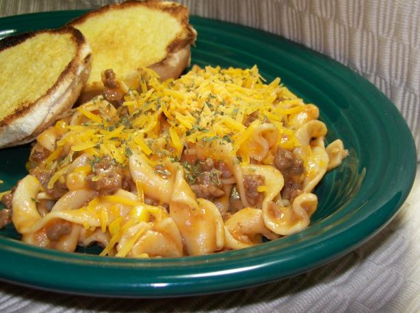 Hamburger - Noodle - Corn Casserole. Photo by Chef shapeweaver &copy;