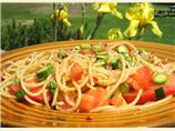 Spaghetti With Uncooked Tomato Sauce Southwestern Style