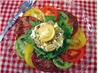 Heirloom Tomato Salad With Goat Cheese and Arugula. Recipe by Sue Lau