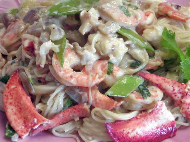 Seafood Mix over Angel Hair Pasta. Photo by Rita~