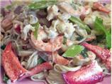 Seafood Mix over Angel Hair Pasta