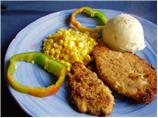 Mustard/parm Fried Chicken Breasts