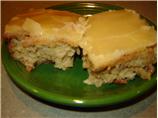 Oatmeal Banana Chunk Bars With Caramel Icing