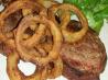 Grilled Rib-eyes and Fried Onion Rings