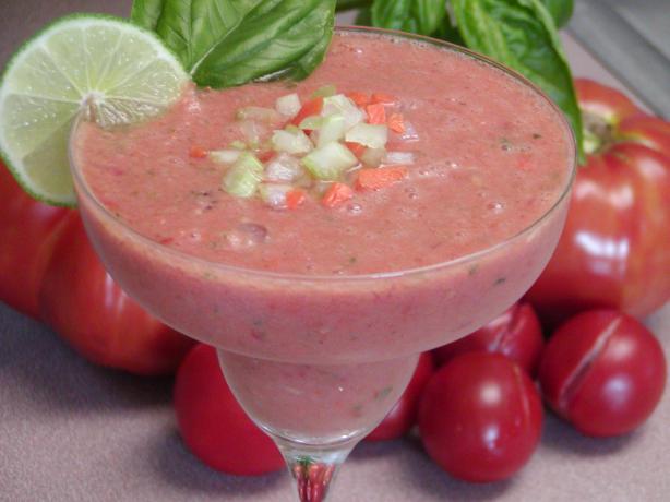 Cold, Spicy, Vegetable Soup (take a Look No Cook). Photo by Rita~