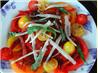 Fresh and Sun-Dried Tomato Salad With Parmesan. Recipe by Hey Jude