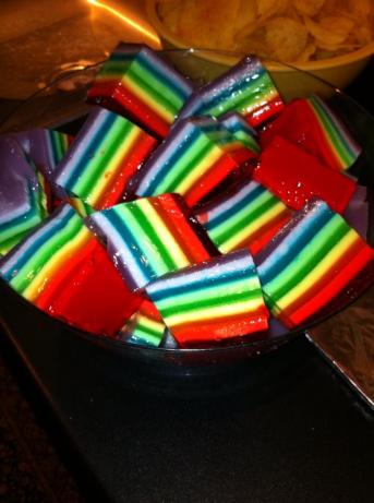 Rainbow Jello. Photo by BananaAT04