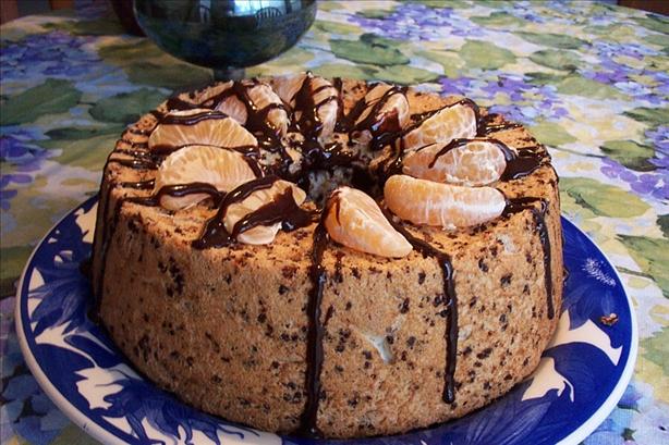 Paul Newman's Chocolate - Orange Angel Food Cake. Photo by moxie