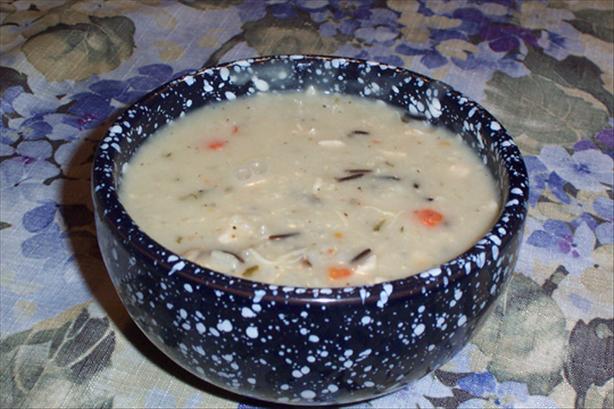 Creamy Wild Rice and Mushroom Soup in a Jar. Photo by luvmybge