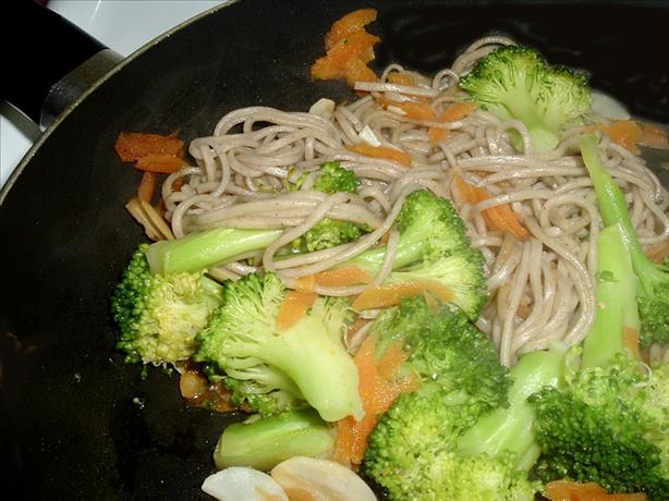 Broccoli and Soba Noodles. Photo by Bergy