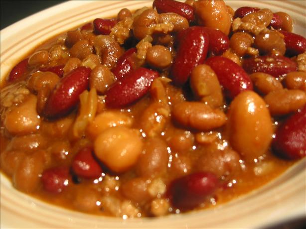 Sweet & Savory Gourmet Baked Beans. Photo by Chef Dee