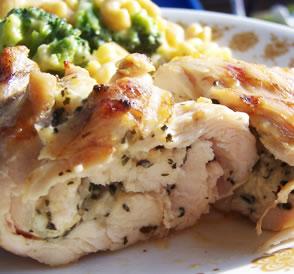 Basil & Garlic Stuffed Chicken